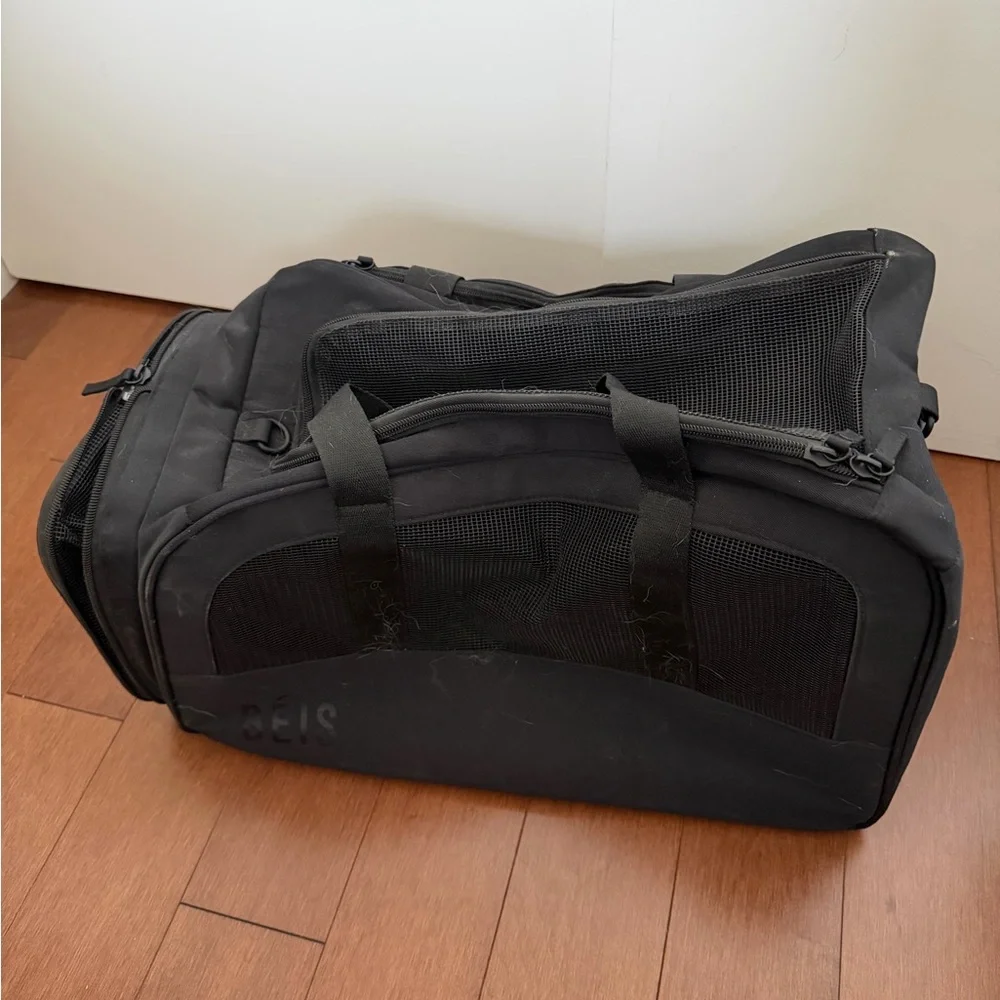 Beis Black Pet Carrier Bag